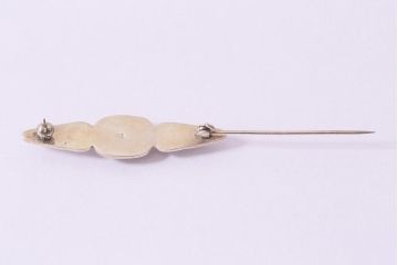 ヴィンテージアクセサリー　イギリス　シルバー925　マーブルグリーンのビンテージブローチ(R-044692)