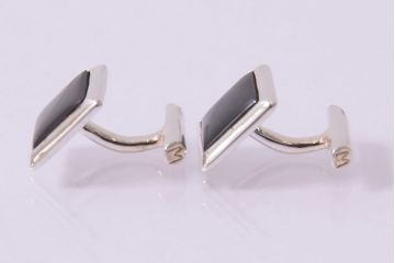 ヴィンテージアクセサリー　イギリス　オニキスカフスリンクス(カフスボタン、ビンテージ)(R-044694)