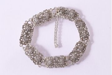 ヴィンテージアクセサリー　イギリス　シルバー800　シックなビンテージブレスレット(R-044700)