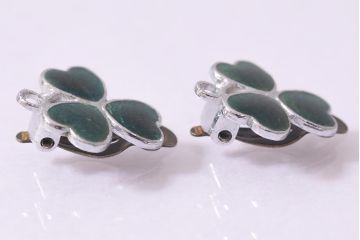 ヴィンテージアクセサリー　イギリス　MIZPAH(ミツパ)　クローバーのビンテージイヤリング(R-044707)
