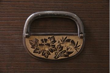 中古　引き戸リメイク　丸窓・組子デザイン　和モダンな加茂総桐箪笥(総桐たんす、衣装箪笥、戸棚、和タンス)(定価約80万円)(R-044714)