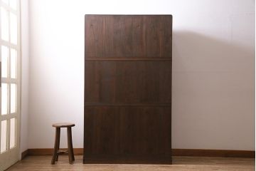 中古　引き戸リメイク　丸窓・組子デザイン　和モダンな加茂総桐箪笥(総桐たんす、衣装箪笥、戸棚、和タンス)(定価約80万円)(R-044714)