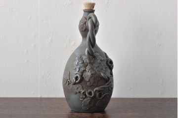 古い　備前焼　徳利(青備前、在銘、古作、古備前)(R-044715)