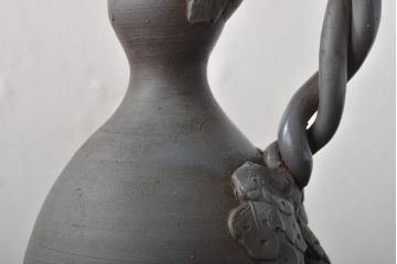 古い　備前焼　徳利(青備前、在銘、古作、古備前)(R-044715)