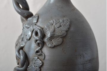 古い　備前焼　徳利(青備前、在銘、古作、古備前)(R-044715)