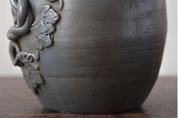 古い　備前焼　徳利(青備前、在銘、古作、古備前)(R-044715)