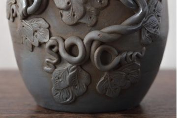 古い　備前焼　徳利(青備前、在銘、古作、古備前)(R-044715)