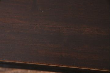 アンティーク家具　昭和初期　当店オリジナルの組子入り　麻の葉文様の組子がおしゃれなローボード(ガラス戸棚、収納棚)(R-044722)