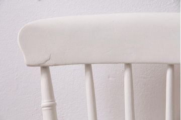 アンティーク家具　イギリスアンティーク　ペイント　ホワイトカラーが爽やかなダイニングチェア(椅子)(R-044725)