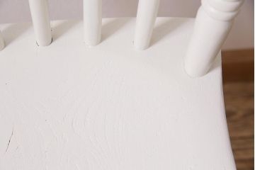 アンティーク家具　イギリスアンティーク　ペイント　ホワイトカラーが爽やかなダイニングチェア(椅子)(R-044725)