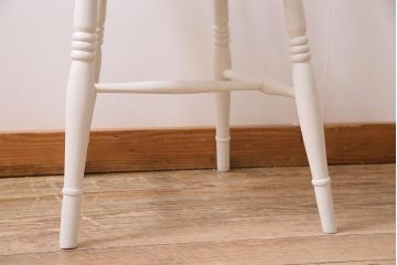 アンティーク家具　イギリスアンティーク　ペイント　ホワイトカラーが爽やかなダイニングチェア(椅子)(R-044725)