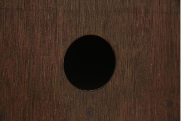 ラフジュ工房オリジナル　古金具リメイク　前板栗材　ヒノキ材　フラップダウン扉が使いやすい和モダンなコーナーテレビ台(キャビネット、テレビボード、収納棚)(R-044727)