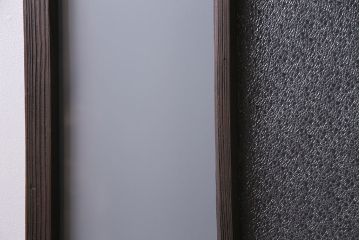 アンティーク建具　昭和初期　ダイヤガラス・すりガラス　大正ロマンの香り漂うシックなガラス戸1枚(引き戸)(R-044729)