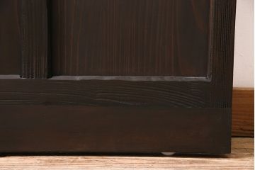 アンティーク建具　昭和初期　ダイヤガラス・すりガラス　大正ロマンの香り漂うシックなガラス戸1枚(引き戸)(R-044729)