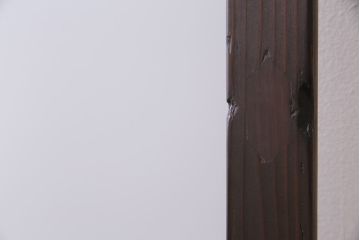 アンティーク建具　昭和初期　ダイヤガラス・すりガラス　大正ロマンの香り漂うシックなガラス戸1枚(引き戸)(R-044729)