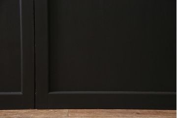 アンティーク建具　昭和中期　ペイント　当店オリジナルガラス・麻の葉模様　モダンな雰囲気が魅力のガラス戸3枚セット(引き戸、建具)(R-044731)
