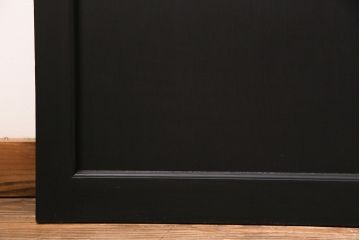 アンティーク建具　昭和中期　ペイント　当店オリジナルガラス・麻の葉模様　モダンな雰囲気が魅力のガラス戸3枚セット(引き戸、建具)(R-044731)