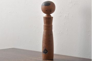 古い　花巻こけし　29.5cm　宮沢賢治　「雨ニモ負ケズ」　詩入(郷土玩具)(R-044735)