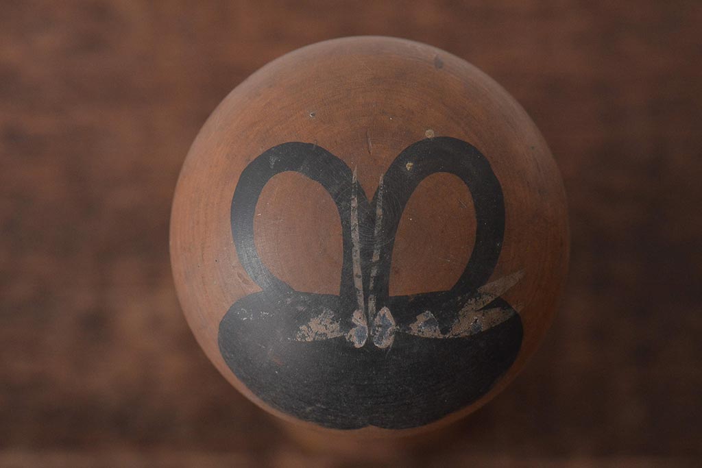 古い　花巻こけし　29.5cm　宮沢賢治　「雨ニモ負ケズ」　詩入(郷土玩具)(R-044735)