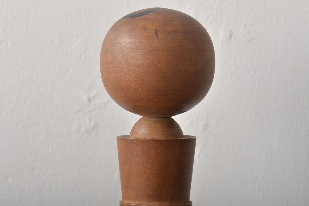 古い　花巻こけし　29.5cm　宮沢賢治　「雨ニモ負ケズ」　詩入(郷土玩具)(R-044735)