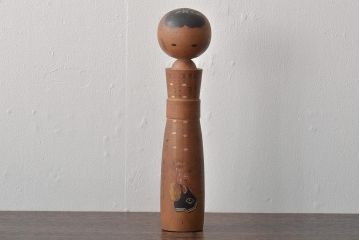 古い　花巻こけし　29.5cm　宮沢賢治　「雨ニモ負ケズ」　詩入(郷土玩具)(R-044735)