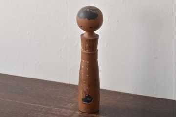 古い　花巻こけし　29.5cm　宮沢賢治　「雨ニモ負ケズ」　詩入(郷土玩具)(R-044735)