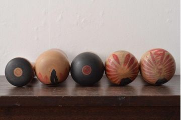 古い　伝統こけし10本(郷土玩具、桜井コウ、清、岩本芳蔵、毛利専蔵)(R-044738)