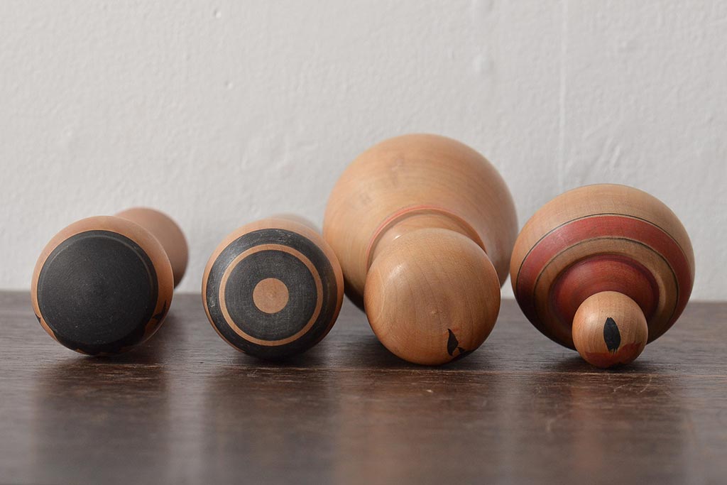 古い　伝統こけし13本(郷土玩具、鳴子忠市、英裕、高長、会津徳寿)(R-044739)