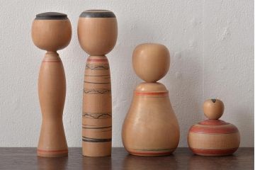 古い　伝統こけし13本(郷土玩具、鳴子忠市、英裕、高長、会津徳寿)(R-044739)