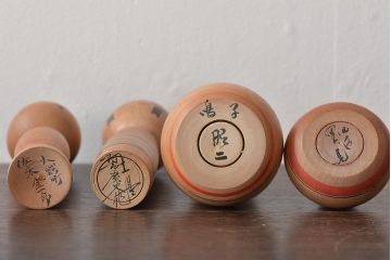 古い　伝統こけし13本(郷土玩具、鳴子忠市、英裕、高長、会津徳寿)(R-044739)