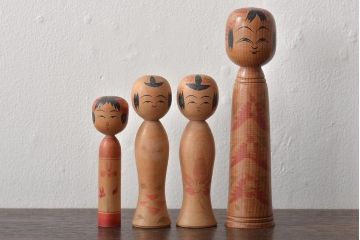 古い　伝統こけし13本(郷土玩具、鳴子忠市、英裕、高長、会津徳寿)(R-044739)