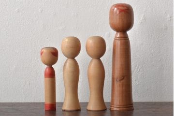 古い　伝統こけし13本(郷土玩具、鳴子忠市、英裕、高長、会津徳寿)(R-044739)