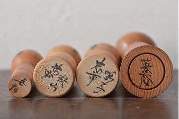 古い　伝統こけし13本(郷土玩具、鳴子忠市、英裕、高長、会津徳寿)(R-044739)