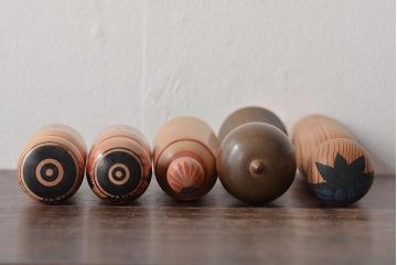 古い　伝統こけし13本(郷土玩具、鳴子忠市、英裕、高長、会津徳寿)(R-044739)