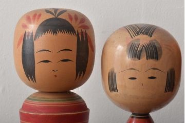 古い　伝統こけし5本(郷土玩具、英裕、阿部国敏、靖など)(R-044740)