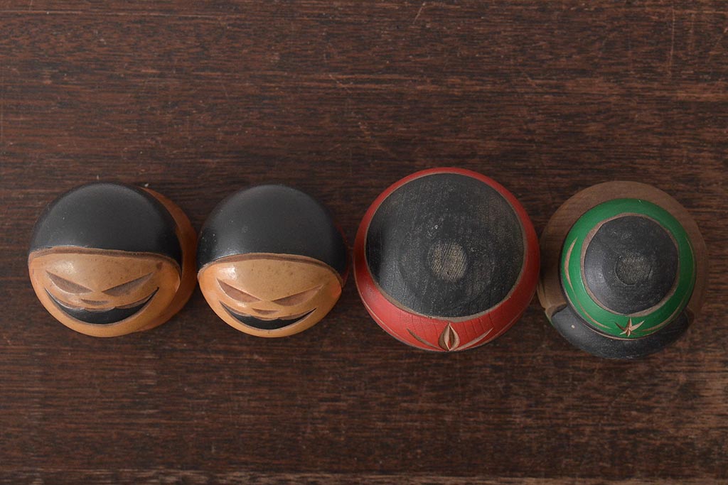 古い　伝統こけし9本(郷土玩具、アイヌ、弥治郎系、郷土玩具)(R-044741)