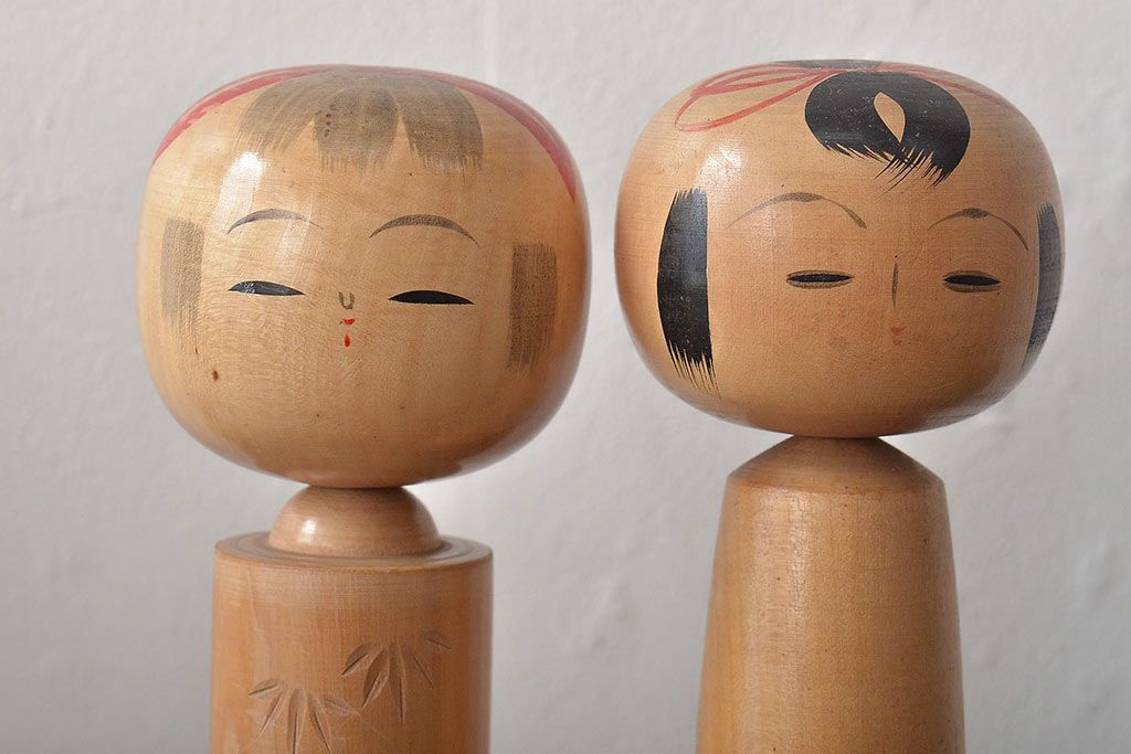 古い　伝統こけし7本(はしめ、かつら、春男、郷土玩具)(R-044742)