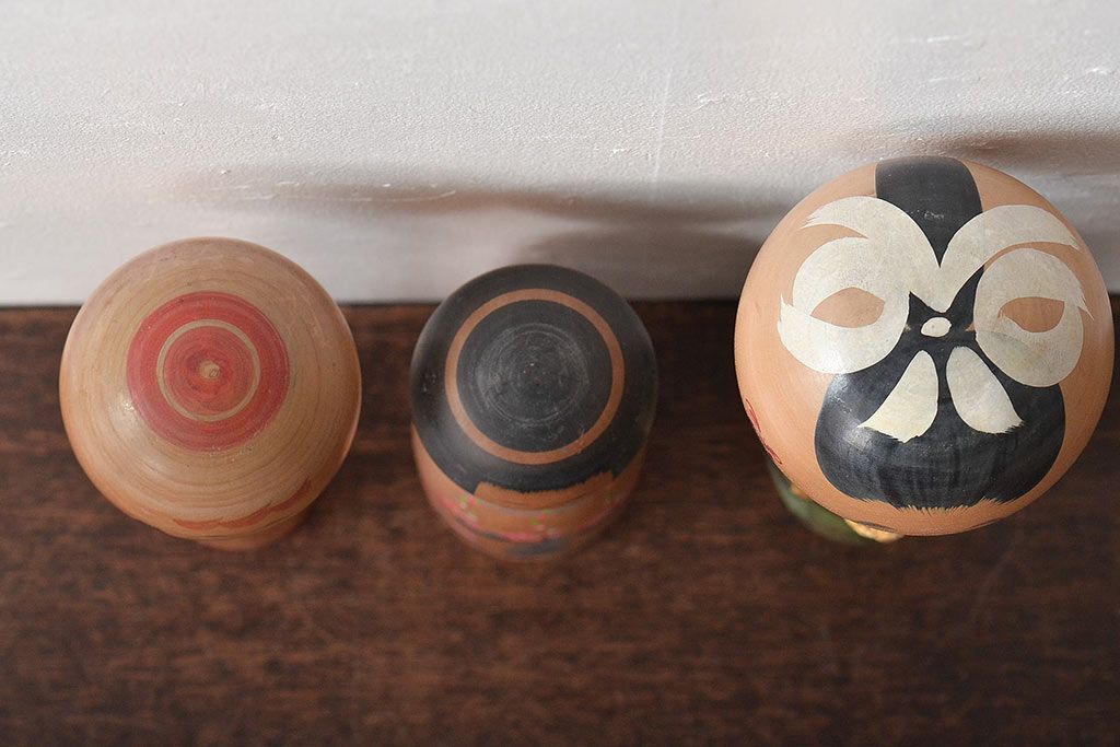 古い　伝統こけし7本(はしめ、かつら、春男、郷土玩具)(R-044742)