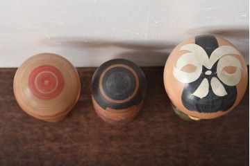 古い　伝統こけし7本(はしめ、かつら、春男、郷土玩具)(R-044742)