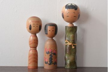 古い　伝統こけし7本(はしめ、かつら、春男、郷土玩具)(R-044742)