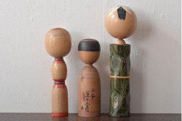 古い　伝統こけし7本(はしめ、かつら、春男、郷土玩具)(R-044742)