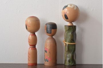 古い　伝統こけし7本(はしめ、かつら、春男、郷土玩具)(R-044742)