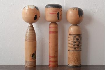 古い　伝統こけし6本(湯田定雄、縄文清、平三郎、郷土玩具)(R-044743)