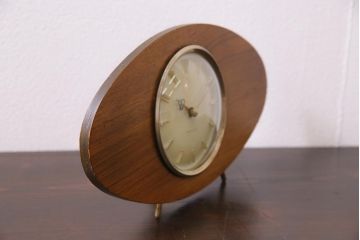 ジャンク品　ヴィンテージ雑貨　Westclox　ウェストクロックス・スコットランド　テンプ式　置き時計(ぜんまい時計、ビンテージ)(R-044744)