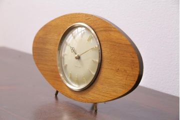 ジャンク品　ヴィンテージ雑貨　Westclox　ウェストクロックス・スコットランド　テンプ式　置き時計(ぜんまい時計、ビンテージ)(R-044744)