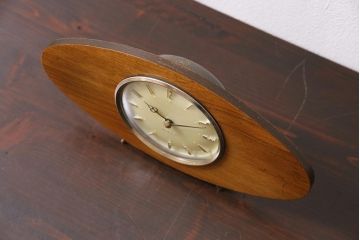 ジャンク品　ヴィンテージ雑貨　Westclox　ウェストクロックス・スコットランド　テンプ式　置き時計(ぜんまい時計、ビンテージ)(R-044744)