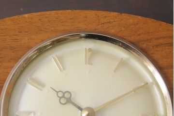 ジャンク品　ヴィンテージ雑貨　Westclox　ウェストクロックス・スコットランド　テンプ式　置き時計(ぜんまい時計、ビンテージ)(R-044744)