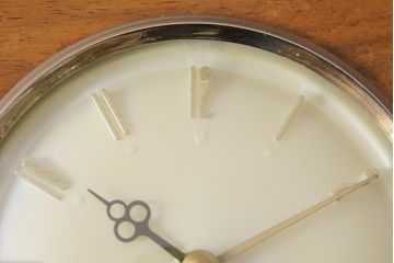 ジャンク品　ヴィンテージ雑貨　Westclox　ウェストクロックス・スコットランド　テンプ式　置き時計(ぜんまい時計、ビンテージ)(R-044744)