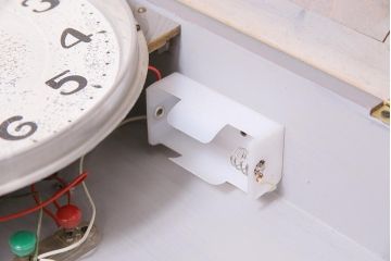和製アンティーク　タカノ(高野精密工業)　電池式　文字盤が可愛いレトロポップな振り子時計(柱時計、壁掛け時計)(R-044745)