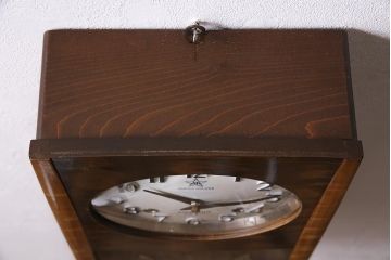 昭和レトロ　EIKEISHA(栄計舎)　SUPER DELUXE　高級感漂う振り子掛時計(柱時計、壁掛け時計)(R-044747)